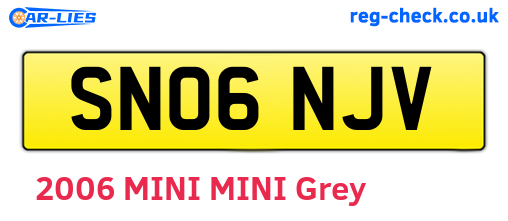 SN06NJV are the vehicle registration plates.