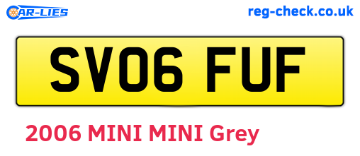 SV06FUF are the vehicle registration plates.