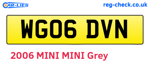 WG06DVN are the vehicle registration plates.