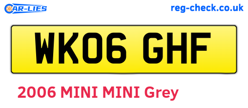 WK06GHF are the vehicle registration plates.