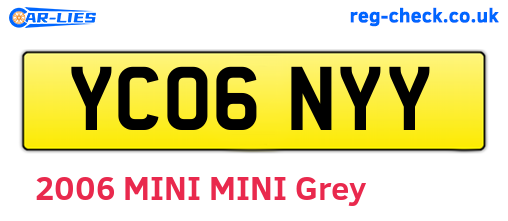 YC06NYY are the vehicle registration plates.