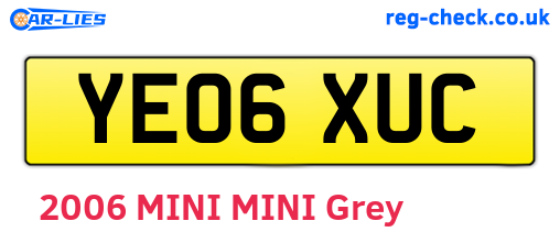 YE06XUC are the vehicle registration plates.