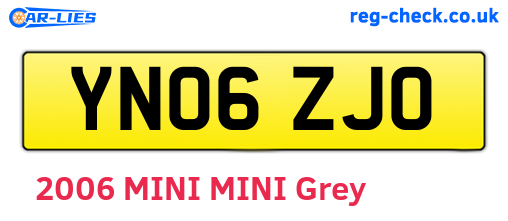 YN06ZJO are the vehicle registration plates.