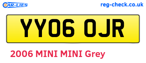 YY06OJR are the vehicle registration plates.