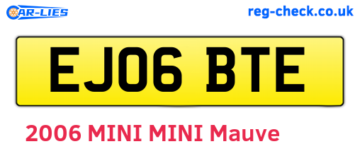 EJ06BTE are the vehicle registration plates.