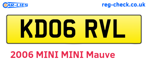 KD06RVL are the vehicle registration plates.