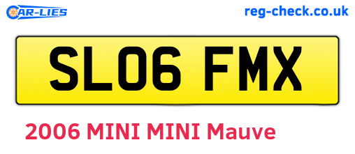SL06FMX are the vehicle registration plates.
