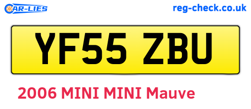 YF55ZBU are the vehicle registration plates.