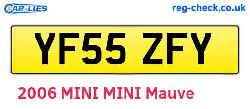 YF55ZFY are the vehicle registration plates.