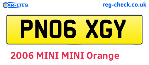 PN06XGY are the vehicle registration plates.
