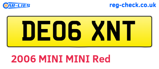 DE06XNT are the vehicle registration plates.