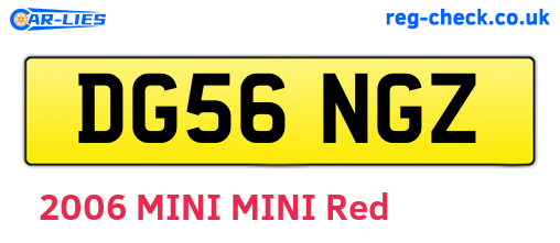 DG56NGZ are the vehicle registration plates.