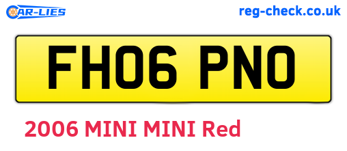 FH06PNO are the vehicle registration plates.