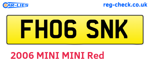 FH06SNK are the vehicle registration plates.