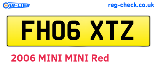 FH06XTZ are the vehicle registration plates.