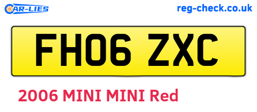 FH06ZXC are the vehicle registration plates.