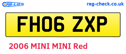 FH06ZXP are the vehicle registration plates.