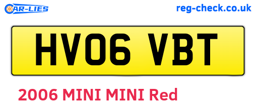 HV06VBT are the vehicle registration plates.