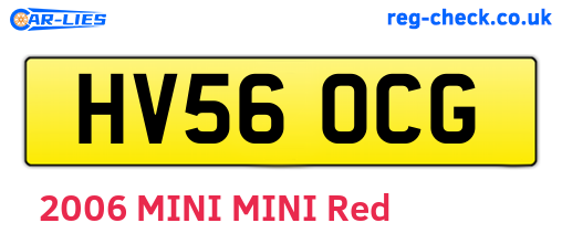 HV56OCG are the vehicle registration plates.