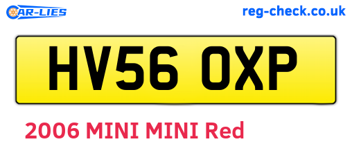 HV56OXP are the vehicle registration plates.