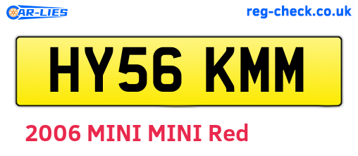 HY56KMM are the vehicle registration plates.