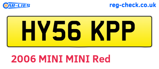 HY56KPP are the vehicle registration plates.