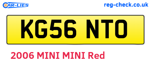 KG56NTO are the vehicle registration plates.