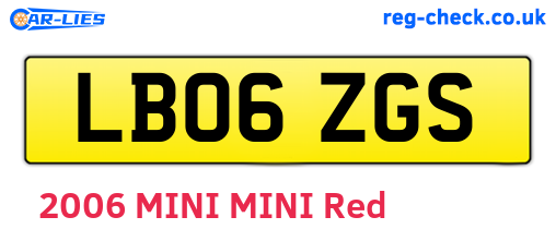 LB06ZGS are the vehicle registration plates.