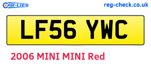 LF56YWC are the vehicle registration plates.