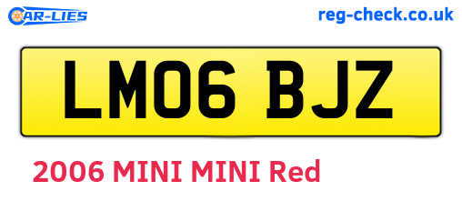LM06BJZ are the vehicle registration plates.