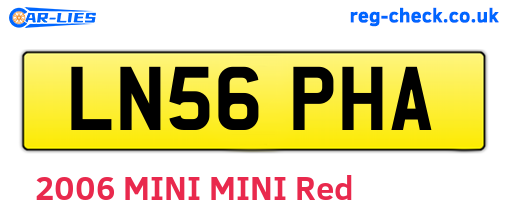 LN56PHA are the vehicle registration plates.