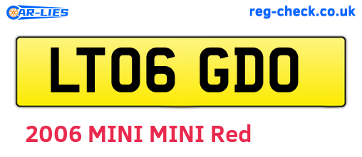 LT06GDO are the vehicle registration plates.