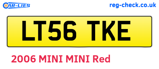 LT56TKE are the vehicle registration plates.