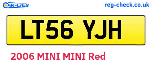 LT56YJH are the vehicle registration plates.
