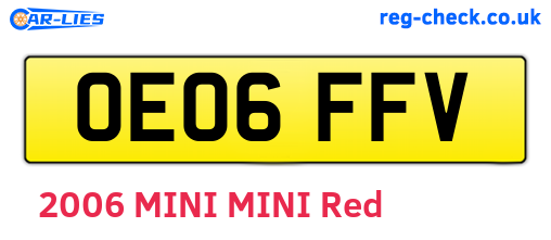 OE06FFV are the vehicle registration plates.