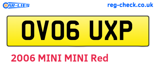 OV06UXP are the vehicle registration plates.