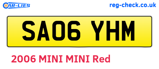 SA06YHM are the vehicle registration plates.