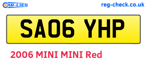 SA06YHP are the vehicle registration plates.