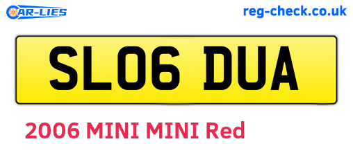 SL06DUA are the vehicle registration plates.