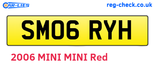 SM06RYH are the vehicle registration plates.