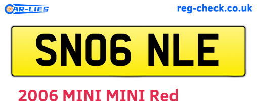 SN06NLE are the vehicle registration plates.