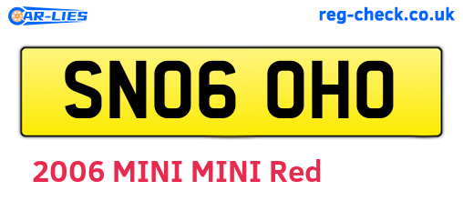SN06OHO are the vehicle registration plates.