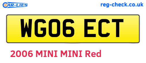 WG06ECT are the vehicle registration plates.