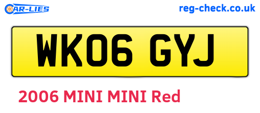 WK06GYJ are the vehicle registration plates.