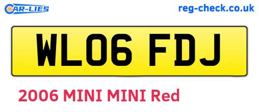 WL06FDJ are the vehicle registration plates.