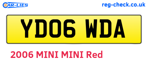 YD06WDA are the vehicle registration plates.