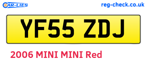 YF55ZDJ are the vehicle registration plates.