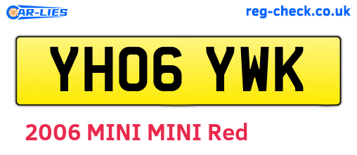 YH06YWK are the vehicle registration plates.