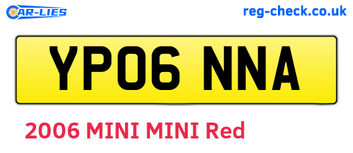 YP06NNA are the vehicle registration plates.