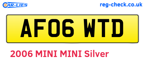 AF06WTD are the vehicle registration plates.